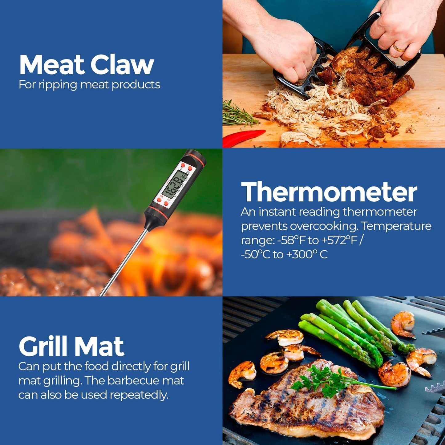 "Grillvergnügen deluxe: 25-teiliges Edelstahlset für unvergessliche BBQs!"