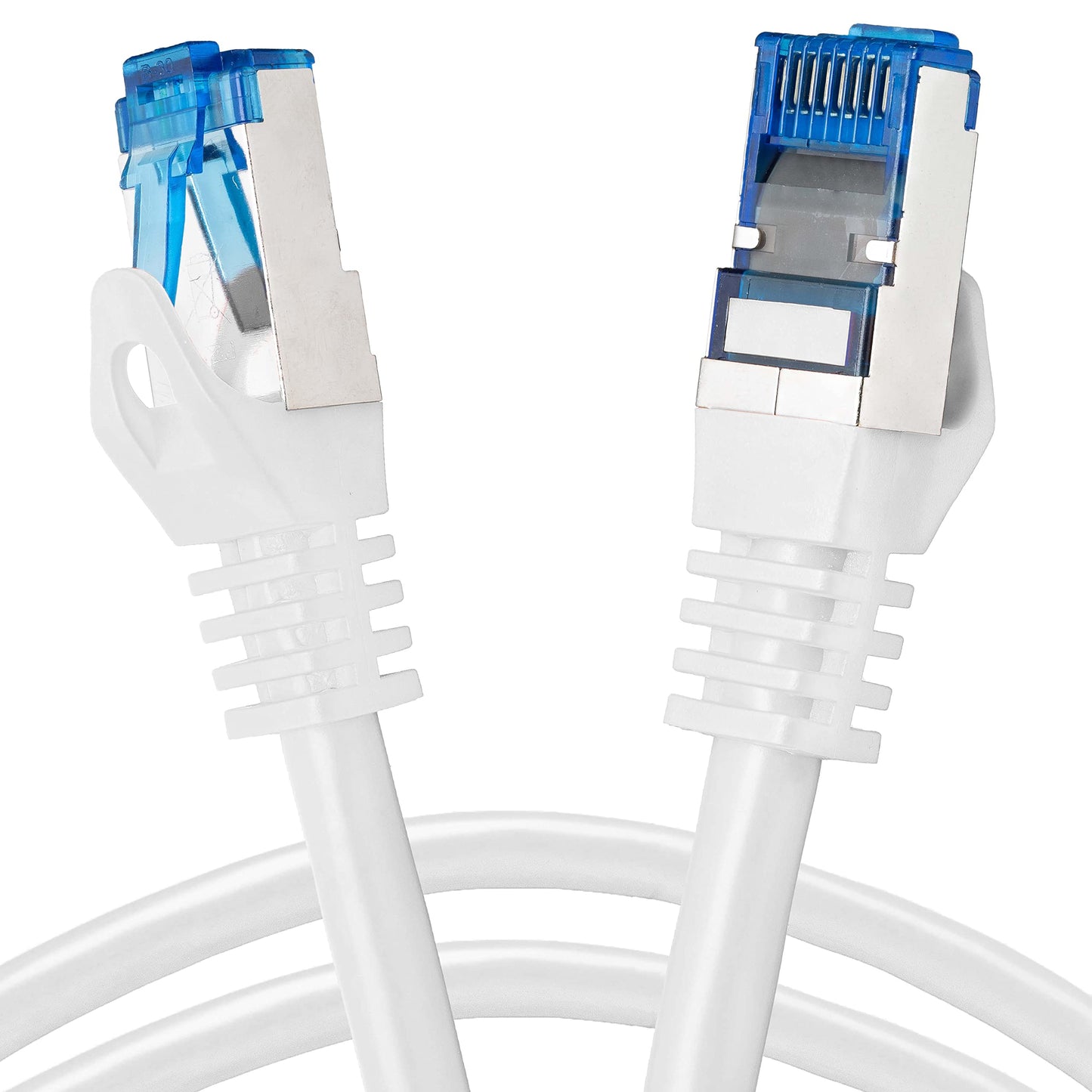 "Superschnell und stabil: 2m CAT7 Patchkabel in elegantem Weiß"