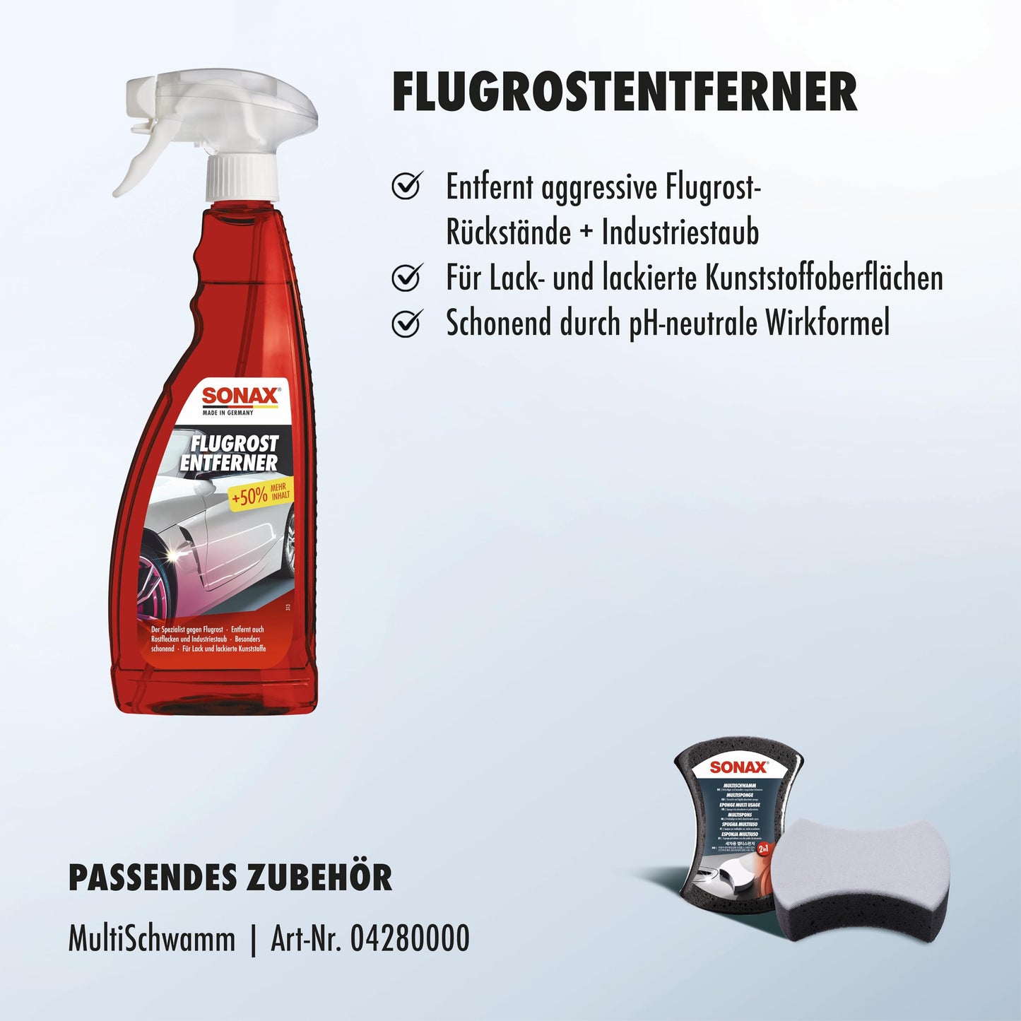 "Rostfrei glänzen: 750 ml pH-neutraler FlugrostEntferner für perfekte Pflege"