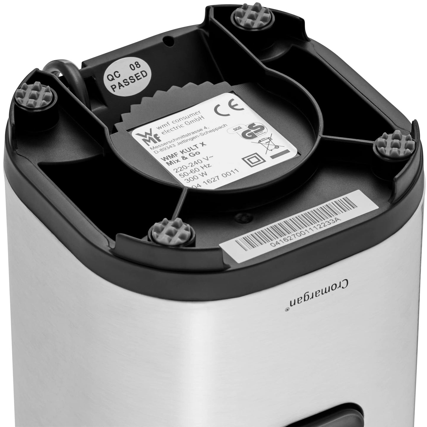 "Mix & Go: 300W Silberner Mini Smoothie Maker mit 600ml Trinkflasche"