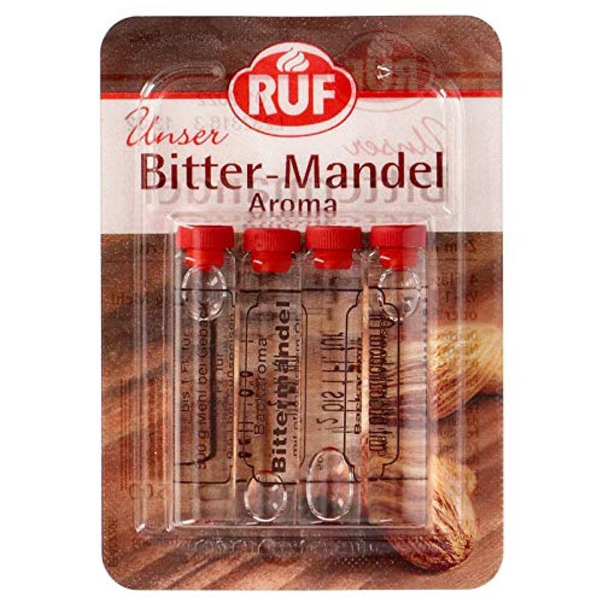Ruf Bittermandel Aroma - 4 x 2 ml - Feine Mandelnote für Ihre Kreationen