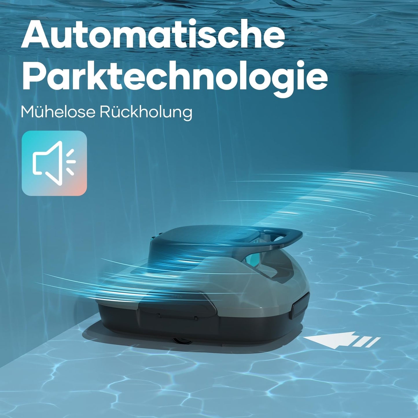 AIPER Poolroboter, Kabelloser Poolsauger Akku, Automatische Reinigung mit Selbsteinparkfunktion