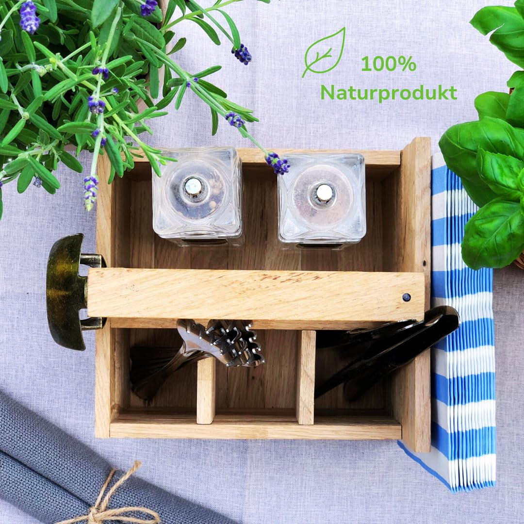 "Praktische Grillbox aus Akazienholz – Das perfekte Geschenk für Grillfans!"
