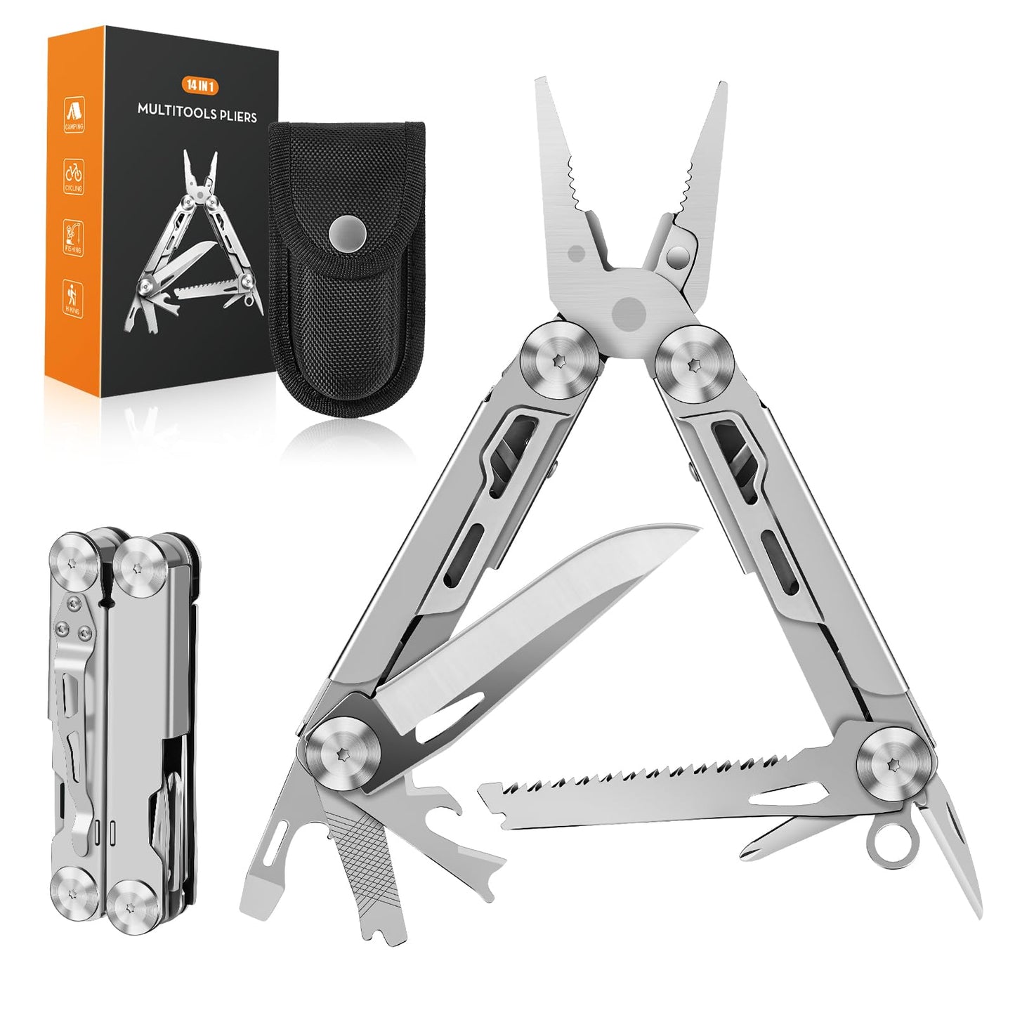 Rolgno Multitool 14 in 1 - Vielseitig, Praktisch, Unentbehrlich!