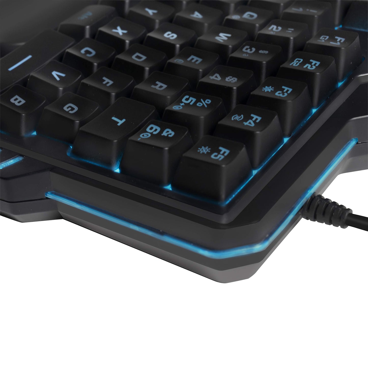 "Erlebe den Komfort: Ergonomische einhändige Gaming Tastatur in Schwarz"
