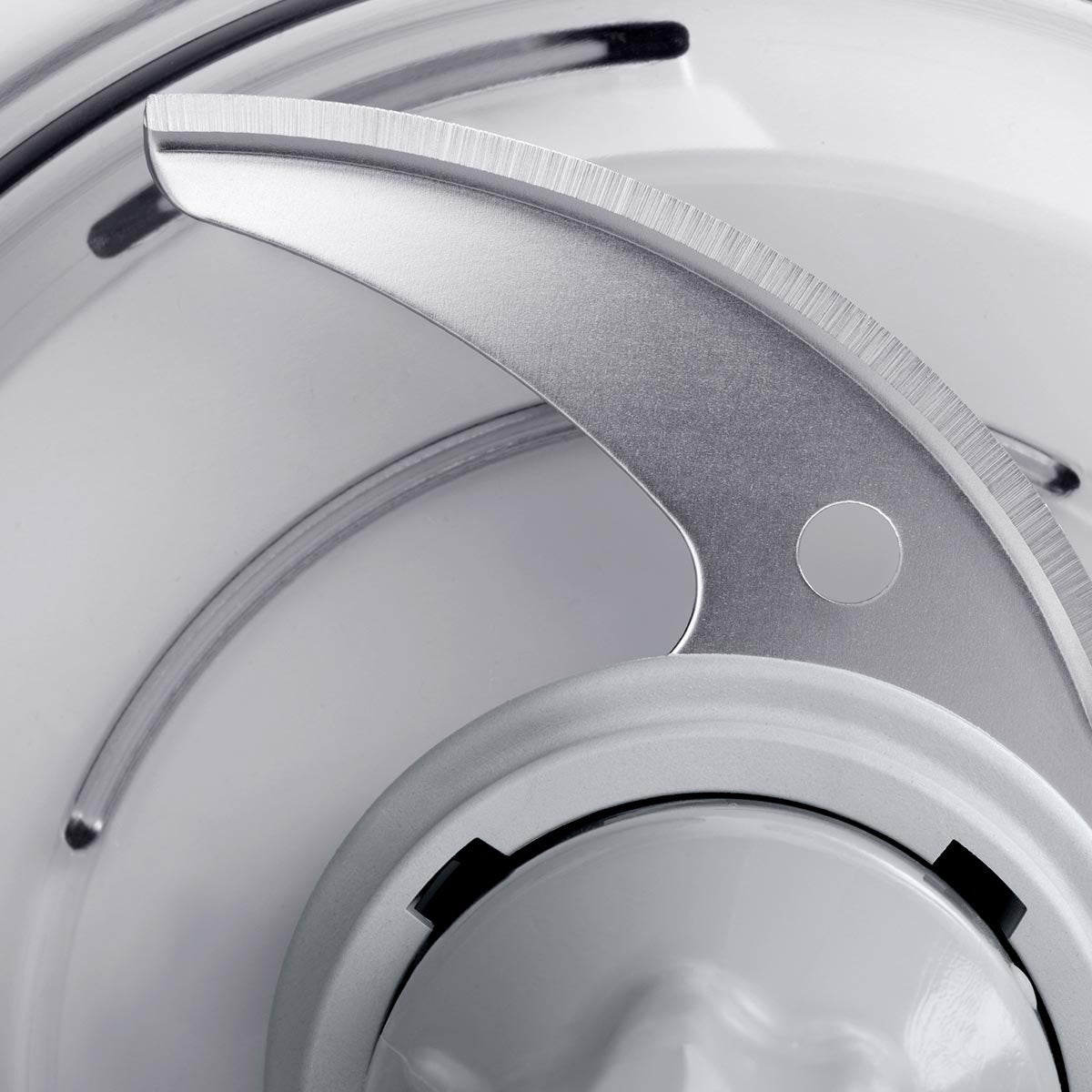 "Vielseitige Küchenmaschine: 20 Funktionen in Kompaktformat, elegant in Weiß!"