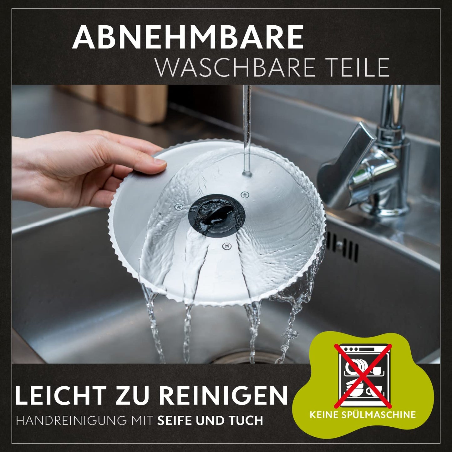 "Präzise Schneidekraft: Eleganter Allesschneider in Schwarz, 2 Klingen"