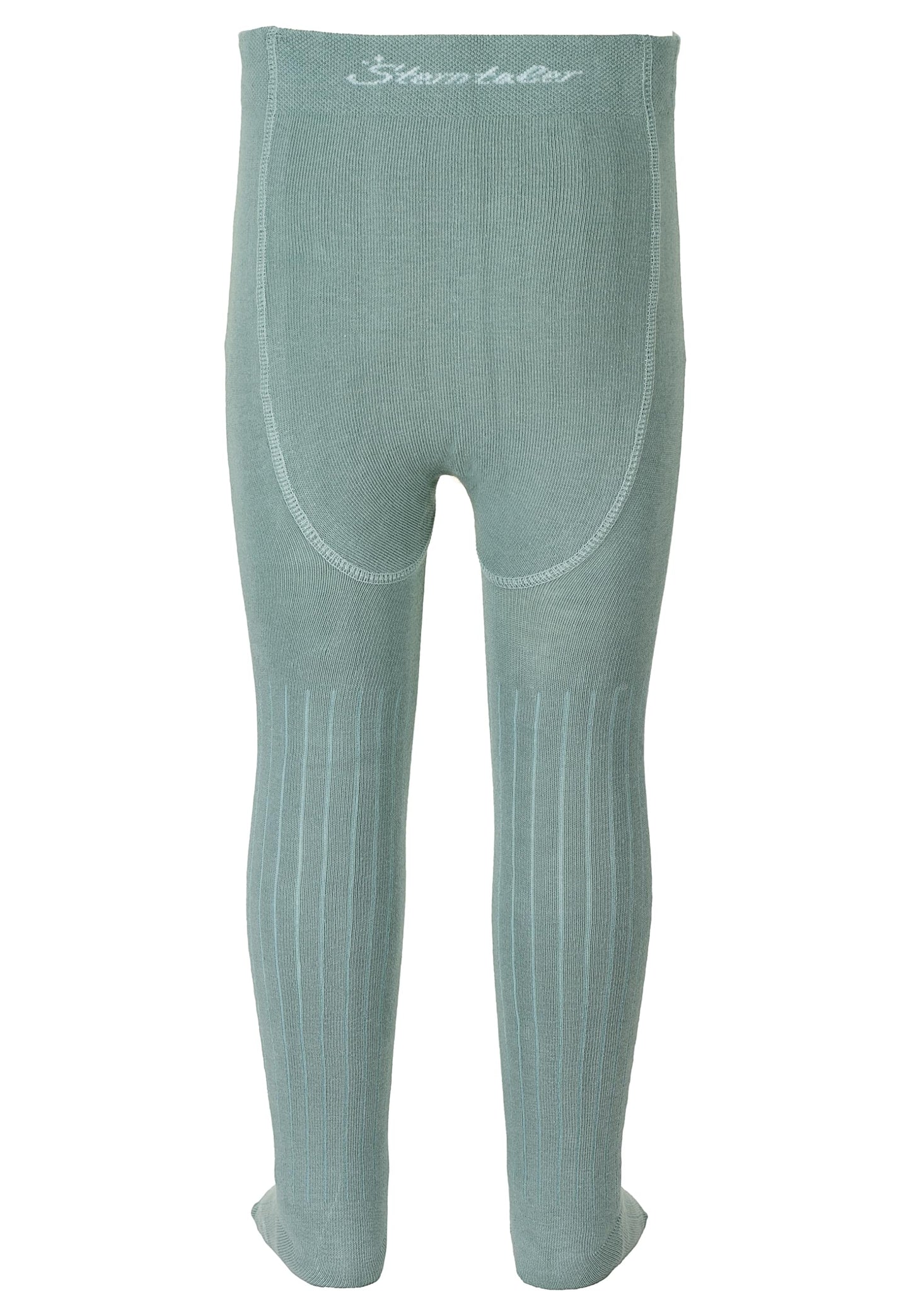 Sterntaler Strumpfhose Rippenmuster - Kinderstrumpfhosen mit Muster - Unisex Strumpfhose mit elastischem Bund für bequemen Halt - Komfortable Strumpfhose vielseitig zu kombinieren - steingrün, 74