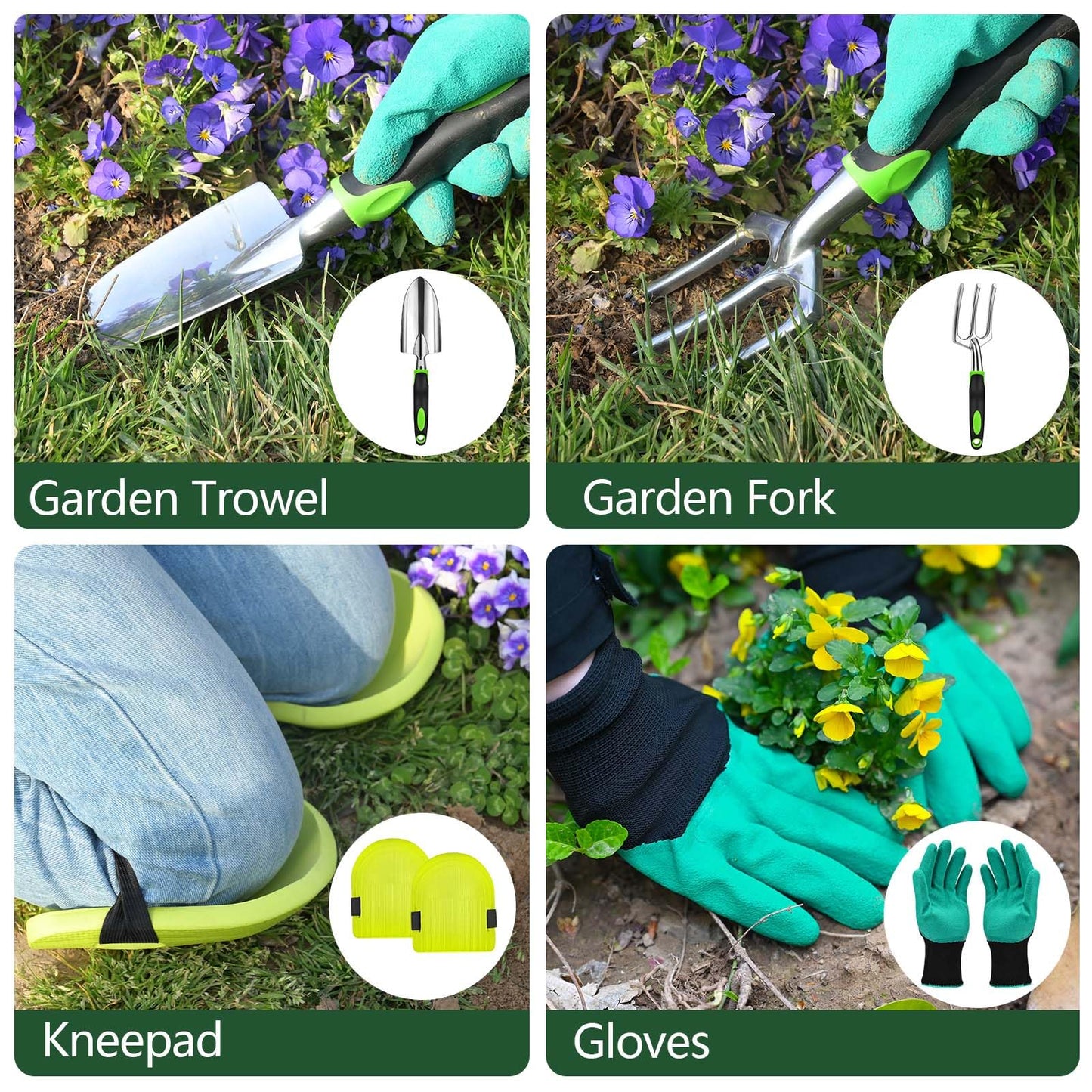 "Gestalten Sie Ihren Garten: 12-teiliges Grün-Gartenwerkzeugset für Profis!"
