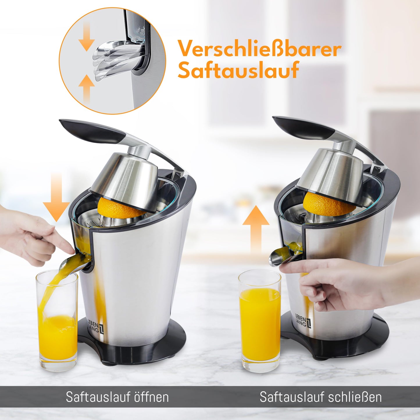 "Erfrischender Genuss: 600W elektrische Saftpresse mit 2 Kegeln und BPA-frei!"