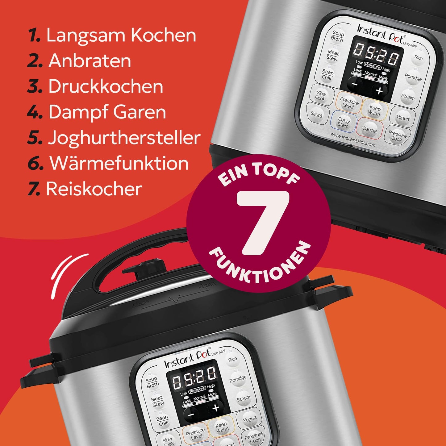"Vielseitiges Kochen: 3L Multikocher - Schnell, sparsam und lecker!"