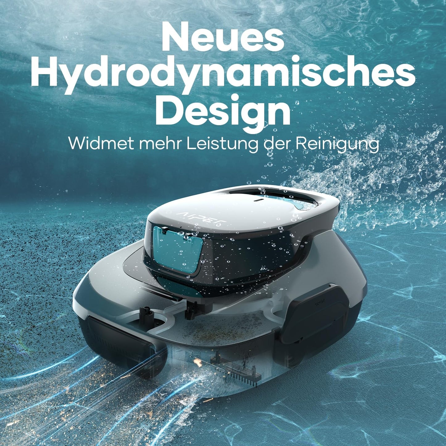 AIPER Poolroboter, Kabelloser Poolsauger Akku, Automatische Reinigung mit Selbsteinparkfunktion