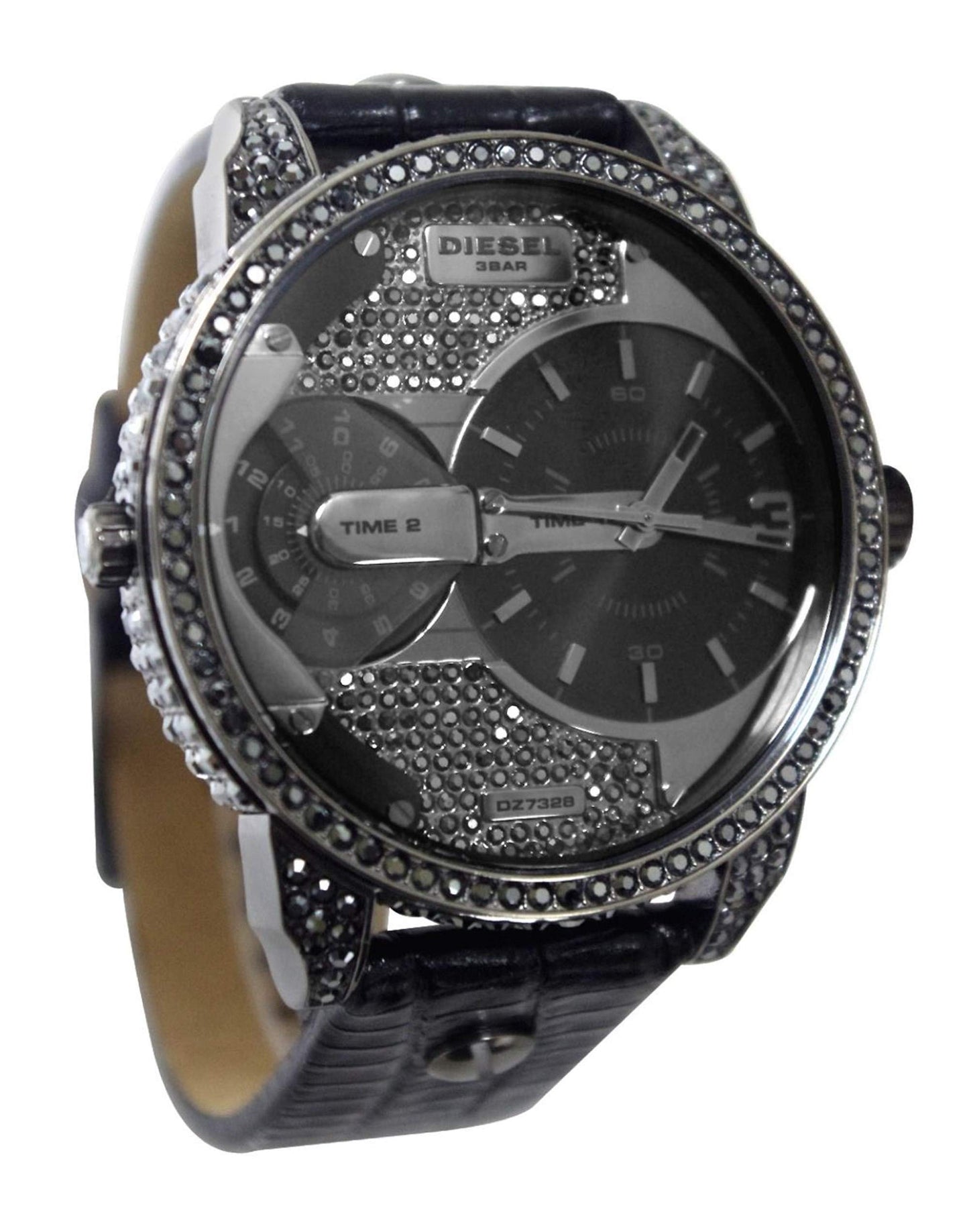 Diesel Herren-Armbanduhr Analog Quarz Leder DZ7328