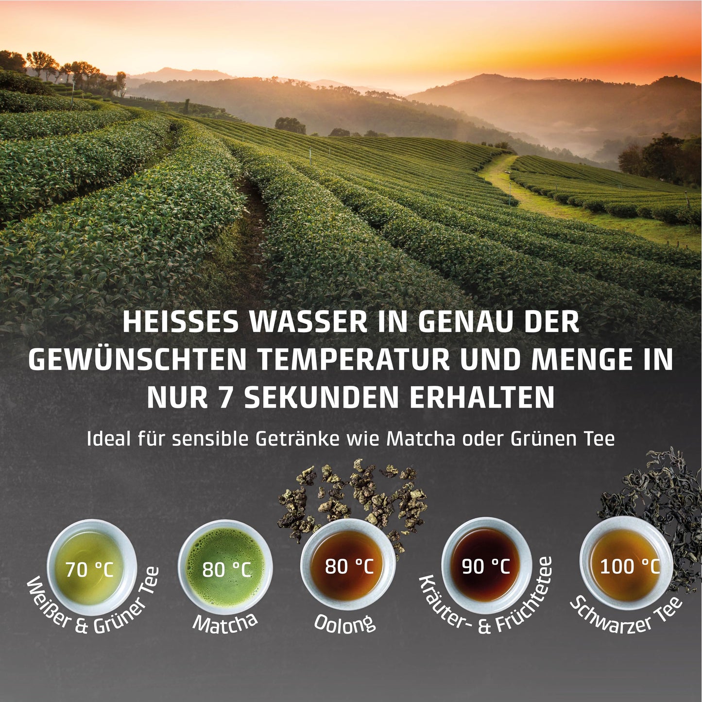 "Heißes Wasser in Sekunden: 2,7l Heißwasserspender mit 7 Temperatureinstellungen!"