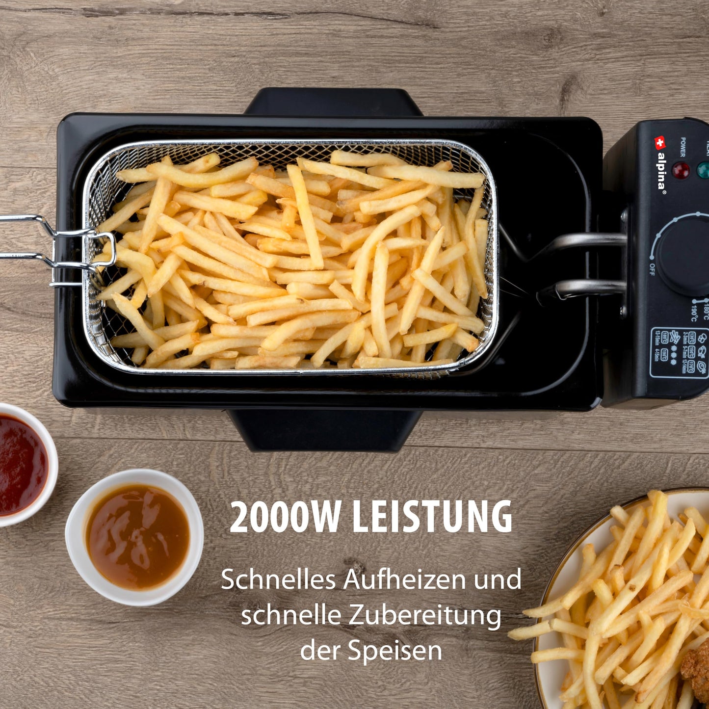 "Genießen Sie knusprige Leckereien: Edelstahl Fritteuse mit 3 Körben, 5L"