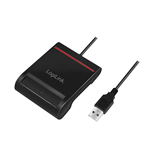 "USB Smart-ID Kartenleser: Ideal für eID & Online-Banking, Schwarz"