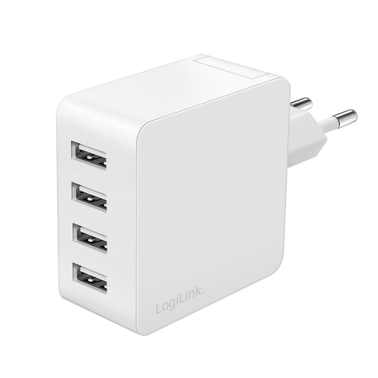 "Praktisch & Platzsparend: 4x USB-Ladeadapter für schnelles Laden"
