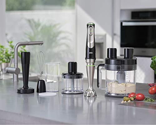 "Alleskönner in Schwarz: 5-in-1 Stabmixer für kreative Küchengenüsse!"