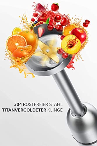 "Leistungsstarker 1200W Stabmixer Set mit 9 Zubehörteilen – Kochen leicht gemacht!"