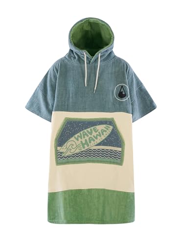"Stylischer Bade-Poncho aus 100% Baumwolle mit hoher Wasserabsorption, Größe L"