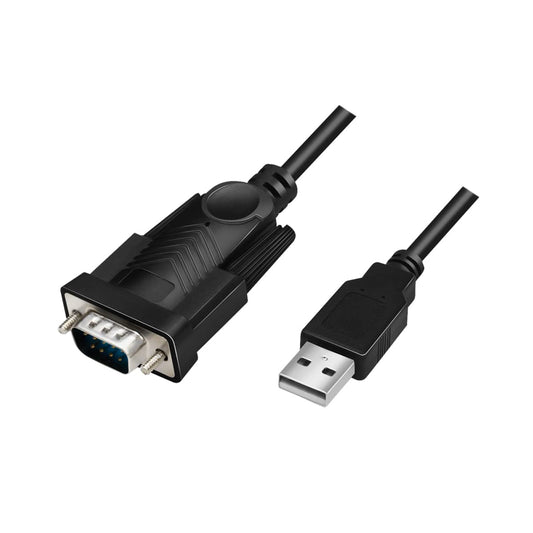 "Vielseitige Verbindung: Schwarzes USB-Seriell-Kabel 1,5m für PC"