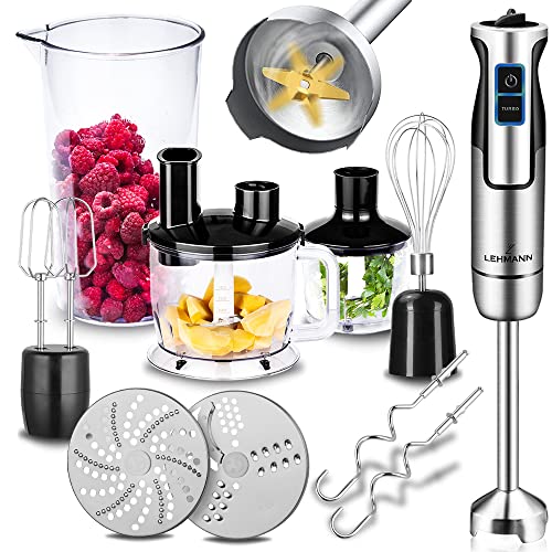 "Leistungsstarker 1200W Stabmixer Set mit 9 Zubehörteilen – Kochen leicht gemacht!"