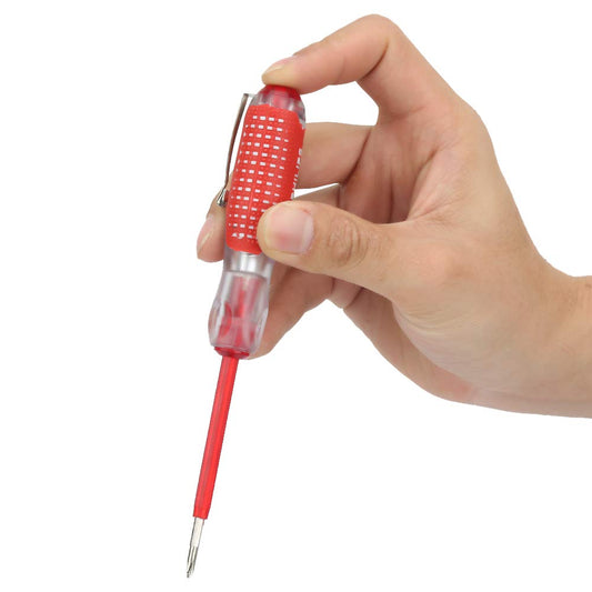 "Praktischer Helfer: Roter Elektro-Tester mit rutschfestem Griff für Sicherheit"