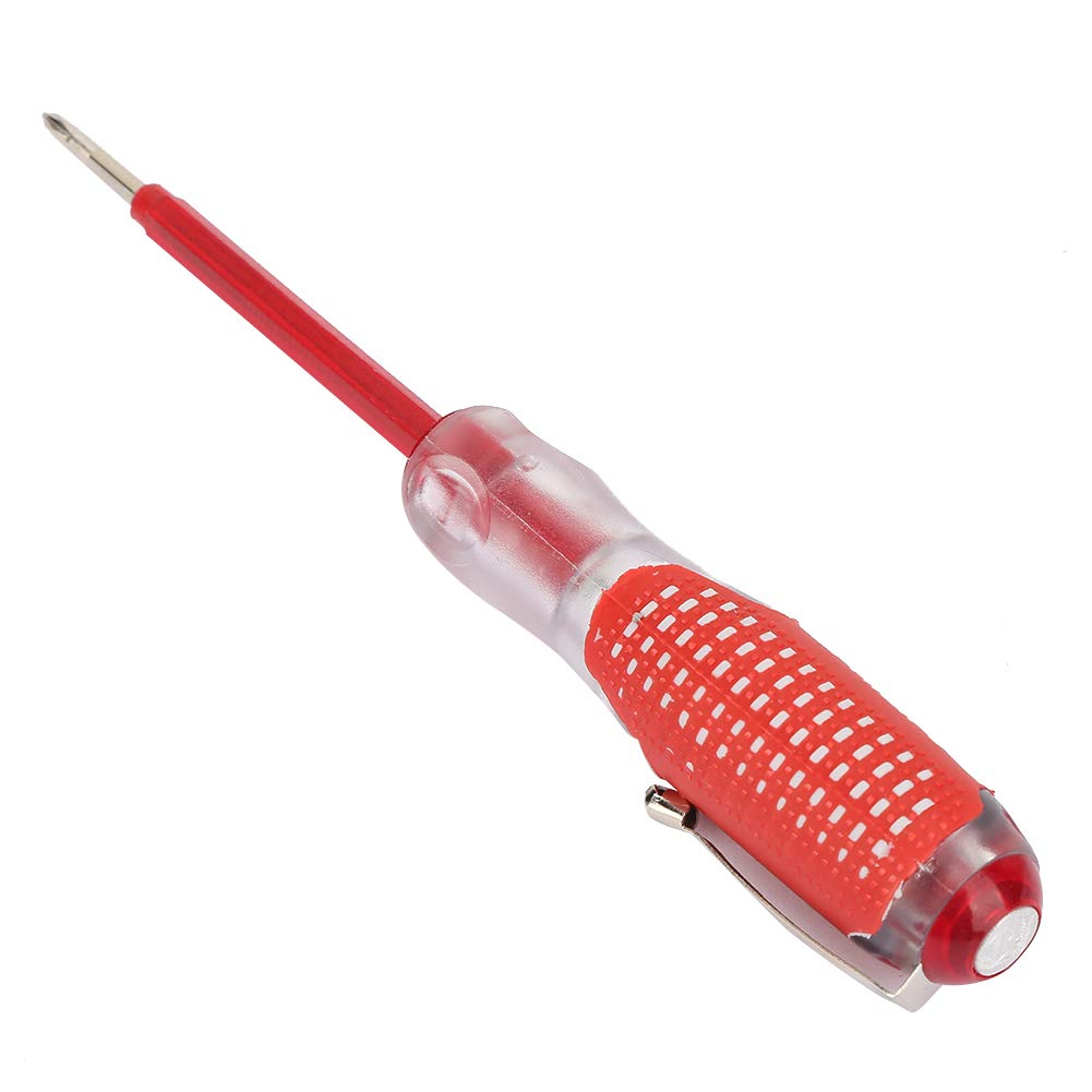 "Praktischer Helfer: Roter Elektro-Tester mit rutschfestem Griff für Sicherheit"