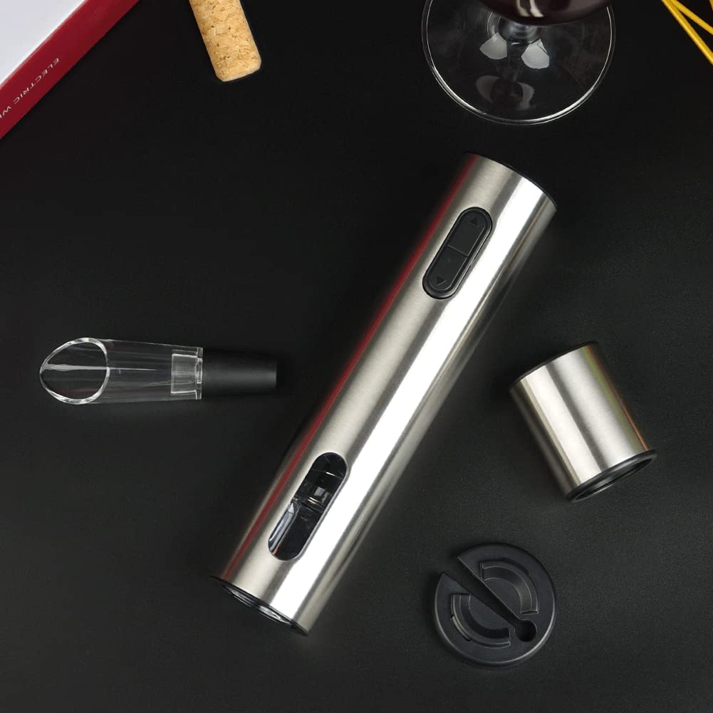 "Vielseitiges 4-in-1 Set: Edelstahl-Korkenzieher für Weinliebhaber"