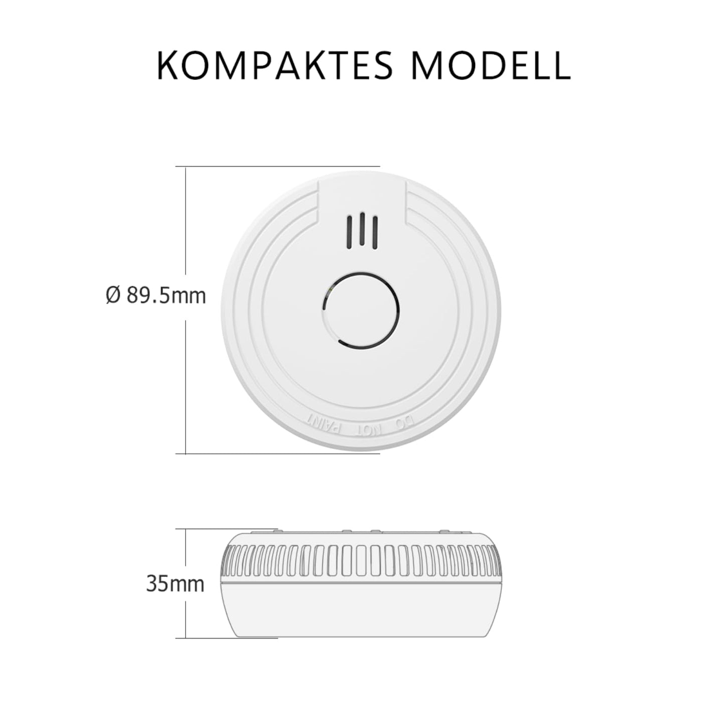 ELRO FS1805M | 2-Teiliges Rauchmelder-Set | Magnetisches Befestigungsset | 5 Jahre Batterie | Entspricht der europäischen Norm EN14604 | Weiß | Set mit 2 Stück