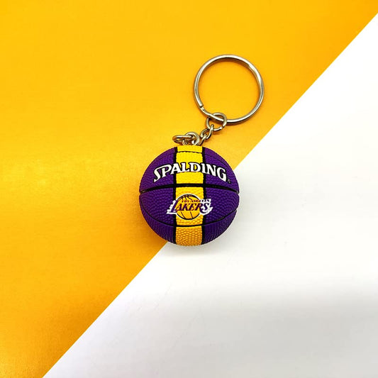 Genérico NBA Schlüsselanhänger - Keychain - Sammlerstücke verschiedene Teams Sportball Basketball - Kreativer 3D-Anhänger, dunkelviolett, One size
