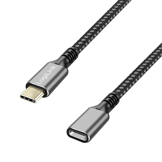 "Super Geschwindigkeit: 1m USB-C Verlängerungskabel in Schwarz für Power Delivery"