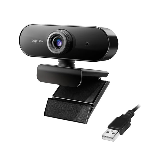 "Klare Videokonferenzen: Pro Full-HD-Webcam mit Mikrofon, Schwarz"
