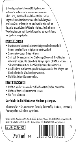 "Effektive Sauberkeit: 750 ml Insektenentferner für strahlende Oberflächen"