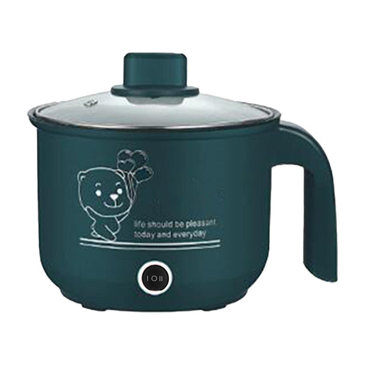 "Multifunktionaler Mini Hot Pot: Tragbarer Elektro-Nudelkocher in Grün"
