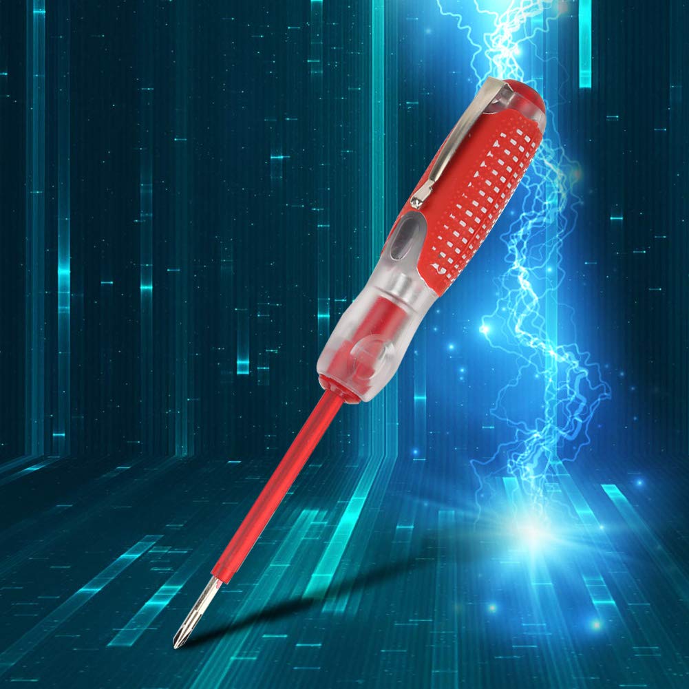 "Praktischer Helfer: Roter Elektro-Tester mit rutschfestem Griff für Sicherheit"