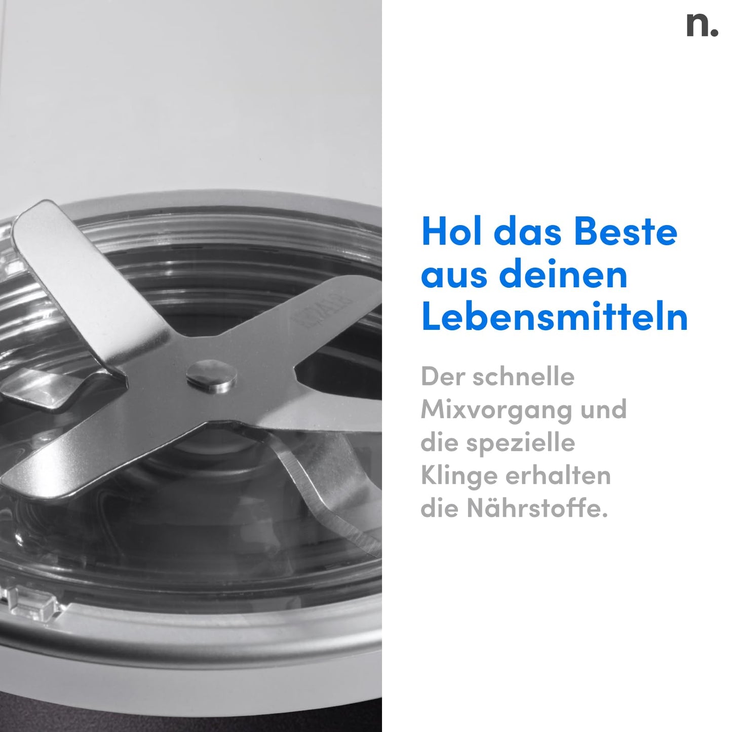 "Mixen leicht gemacht: Kompakter 900W Mixer in Schwarz für cremige Smoothies!"