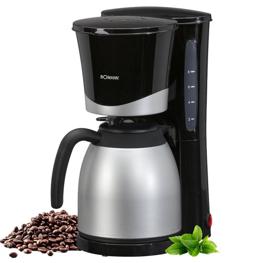 "Genießen Sie frischen Kaffee: 1 Liter Thermokanne für 8-10 Tassen!"