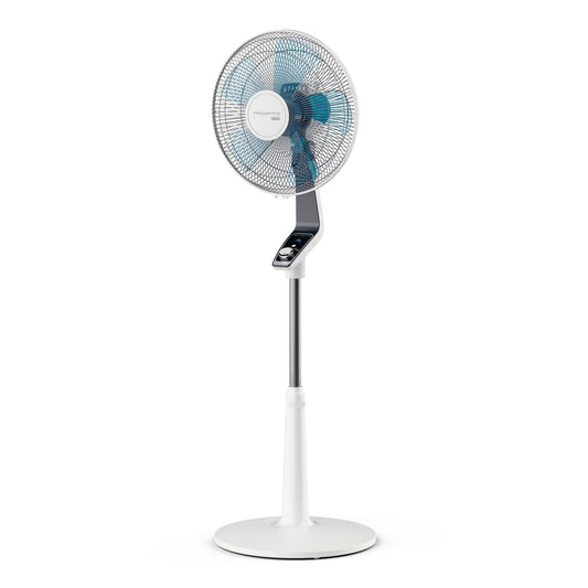 "Erfrischende Stille: Leiser Standventilator in elegantem Weiß/Schwarz"