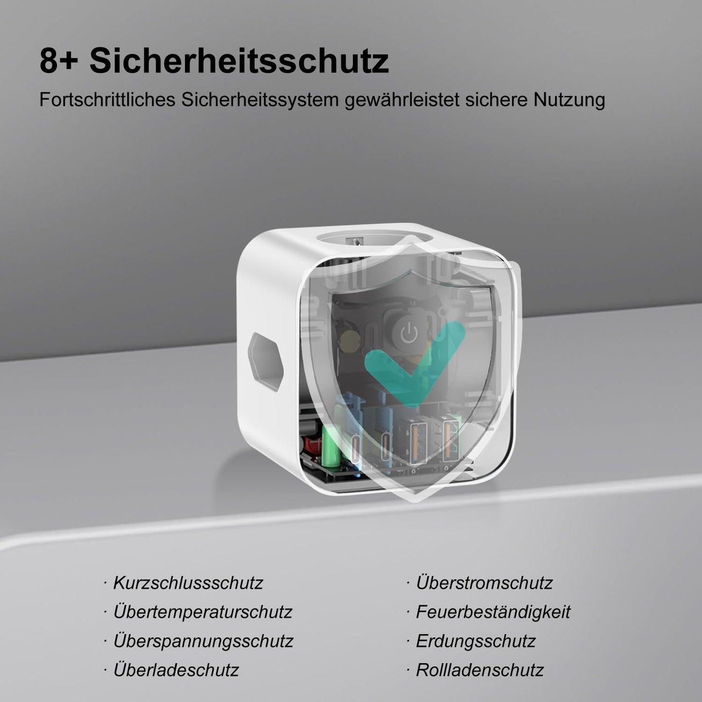 VEFVE 7-in-1 Steckdosenwürfel mit USB - Kompakt und Effizient