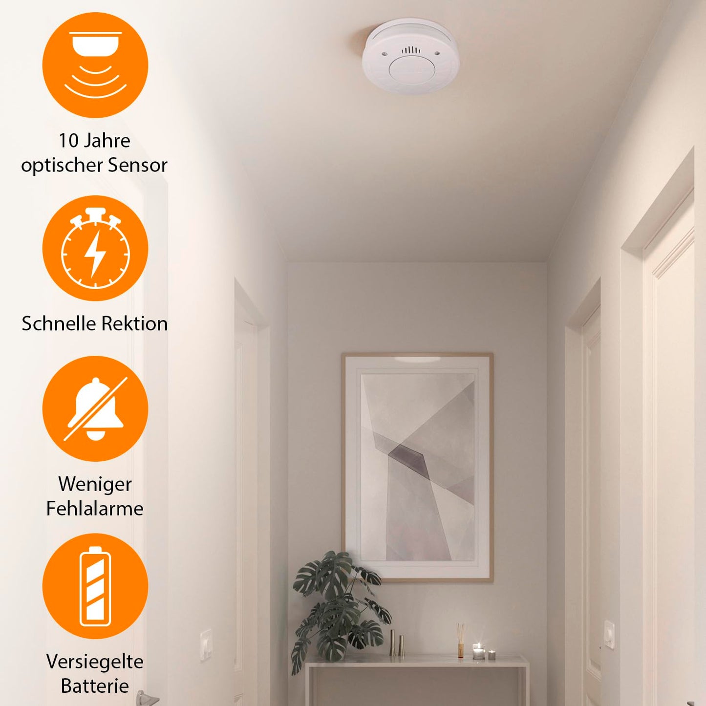 Smartwares 3er-Set Rauchmelder, FSM-12503