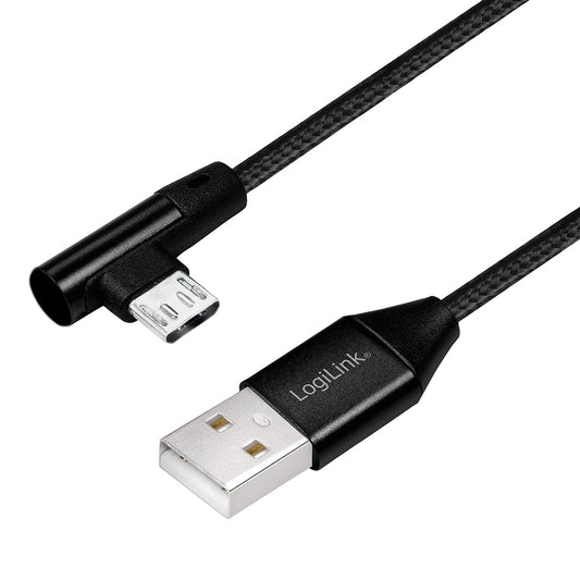 "Flexibles USB-Kabel: 0,3m schwarz mit abgewinkeltem Stecker für Komfort!"