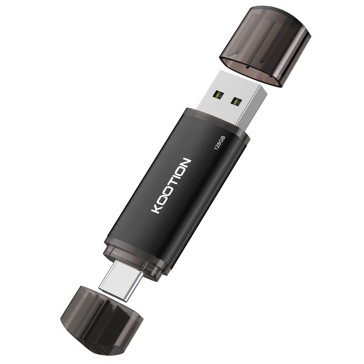 KOOTION USB C Stick – 128GB Schwarz – Vielseitiger Speicher für unterwegs