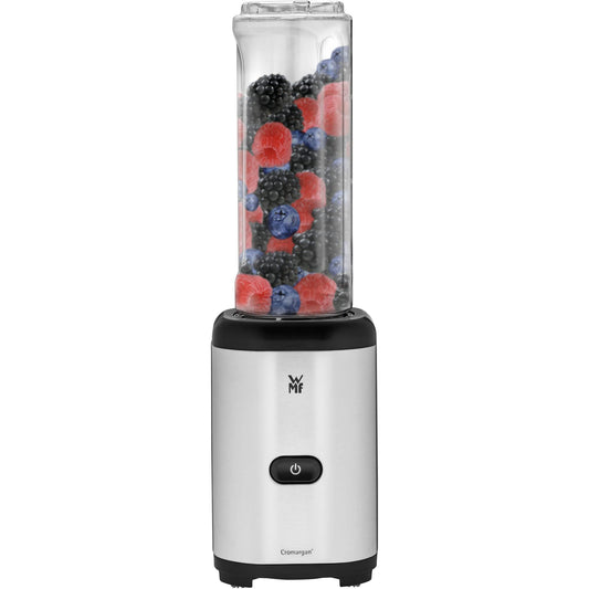"Mix & Go: 300W Silberner Mini Smoothie Maker mit 600ml Trinkflasche"