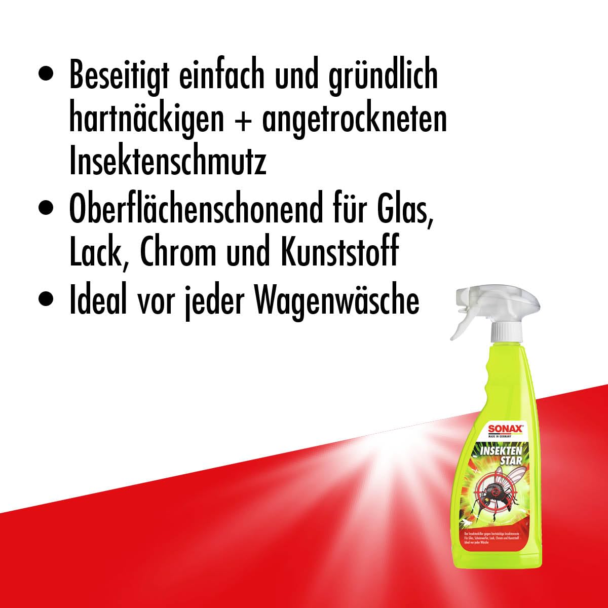 "Effektive Sauberkeit: 750 ml Insektenentferner für strahlende Oberflächen"