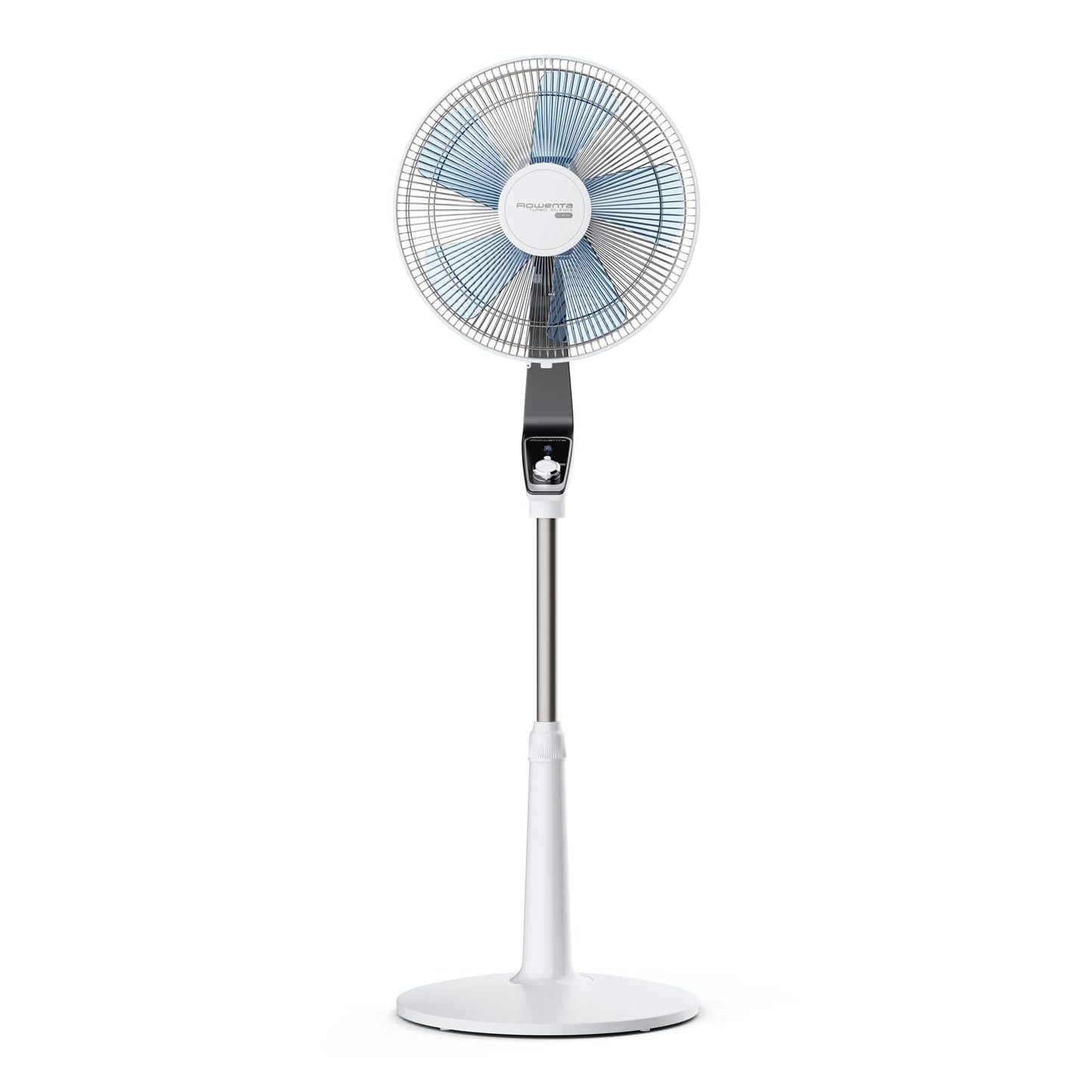 "Erfrischende Stille: Leiser Standventilator in elegantem Weiß/Schwarz"