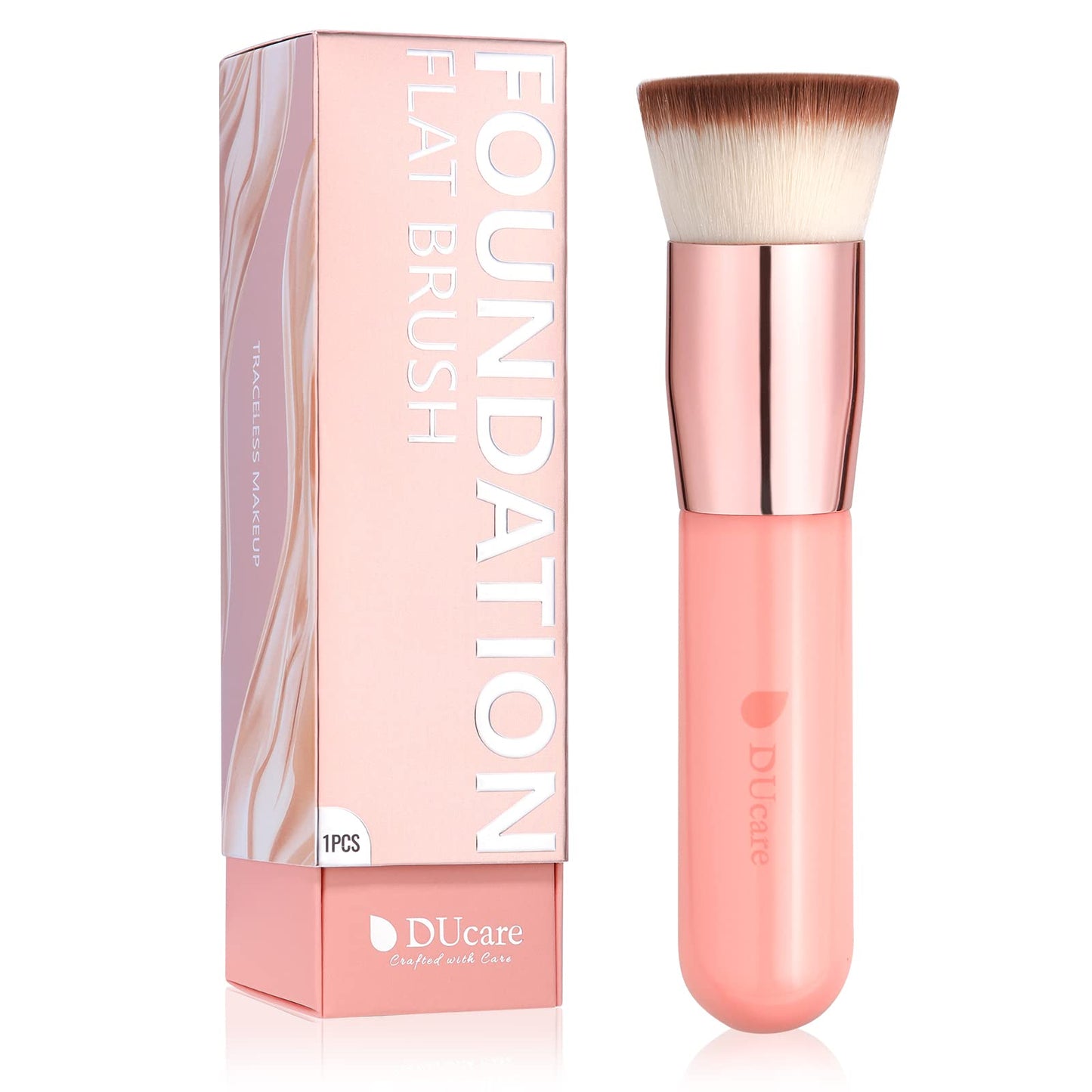 DUcare Foundation Pinsel Kabuki Make Up Pinsel Flat Top Pinsel Schminkpinsel Kosmetikpinsel - Ideal für Cremige, Pudrige oder Flüssige Foundation