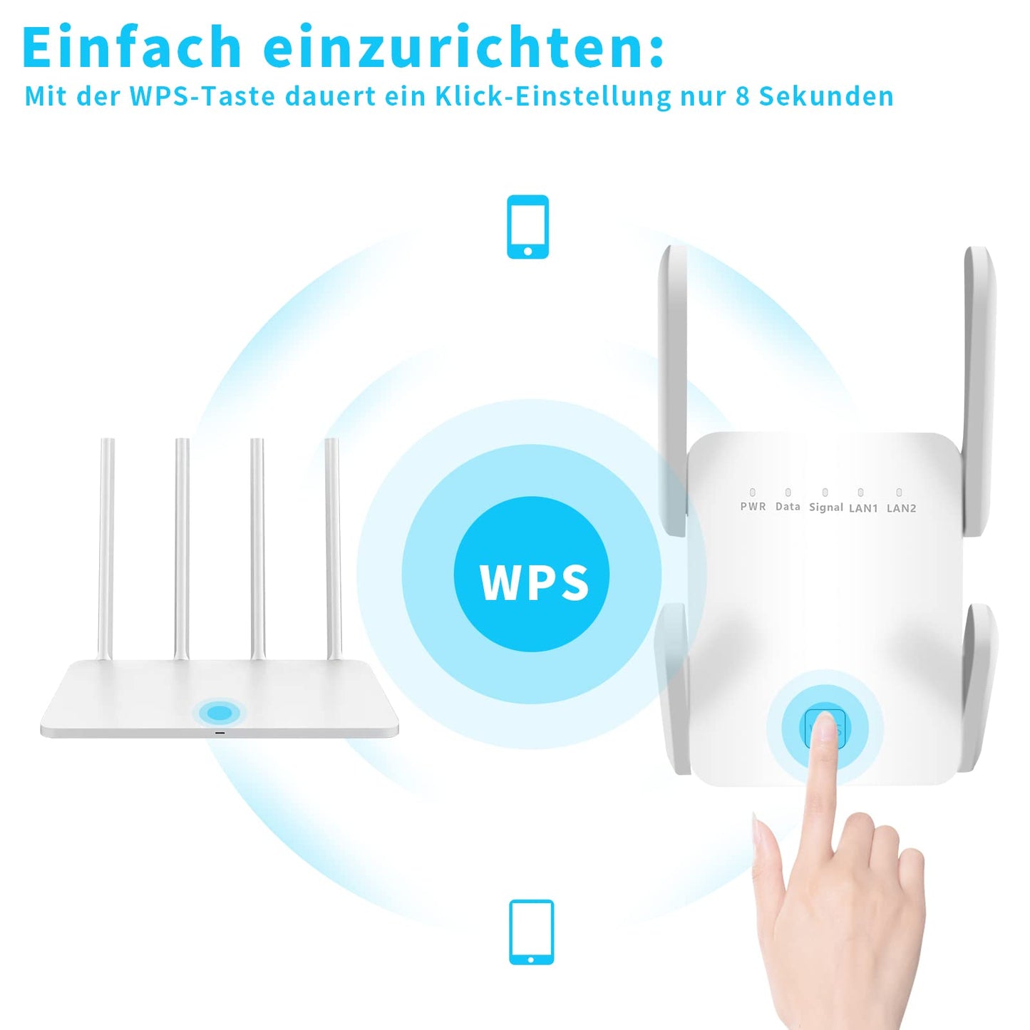 WiFi Repeater HENLSON N300-DE