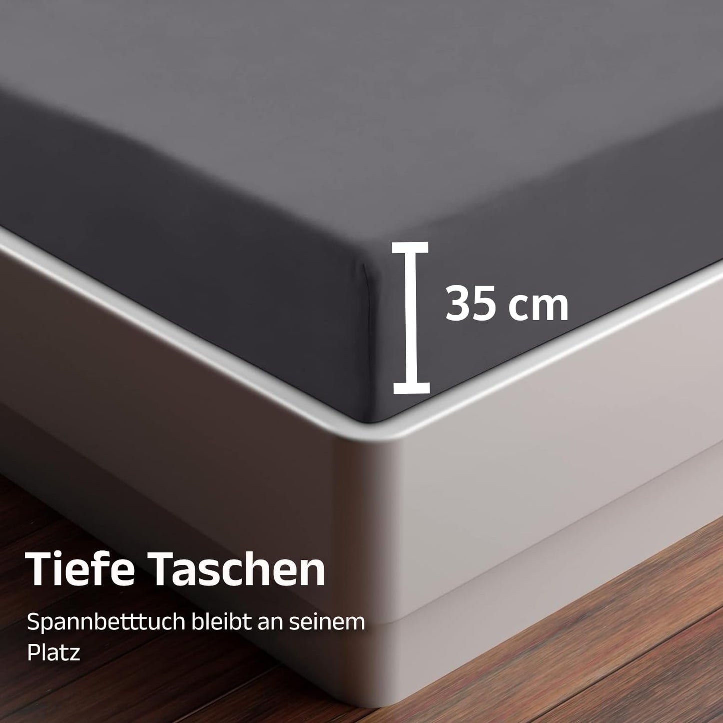 Spannbettlaken 180x200cm in Grau – Luxuriöse Mikrofaser für jedes Bett
