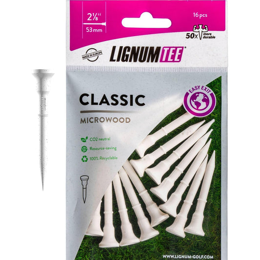 "Präzise Höhenkontrolle: 16x Weiße Golf Tees mit Ringsystem für perfekten Abschlag"
